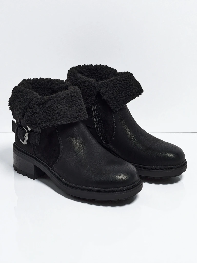 Дамски еко кожени боти с кожух Kavira