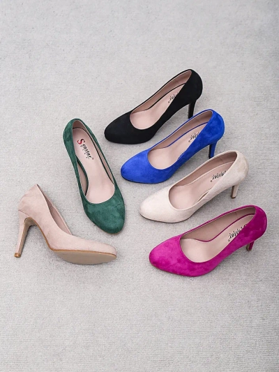Royalfashion дамски помпи от еко велур Caldeno