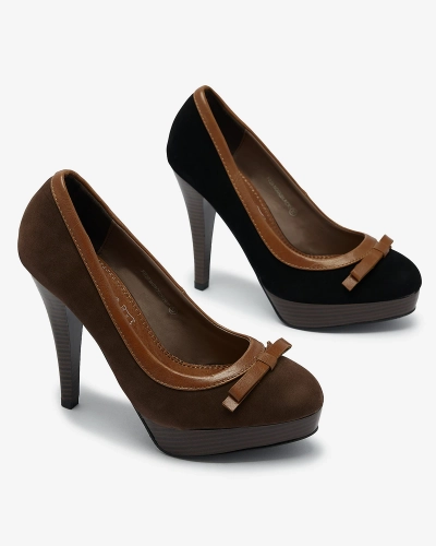 Черни дамски обувки с висок ток Zistin- Footwear