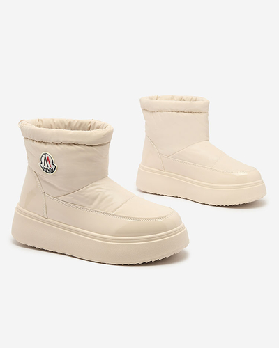 Royalfashion Дамски ботуши за сняг в кремав цвят Ademra