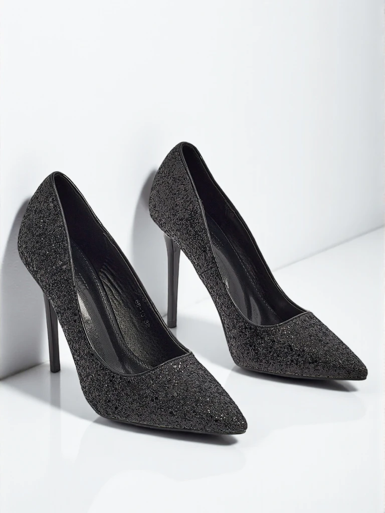 Дамски обувки от еко кожа с брокат Zavrimea