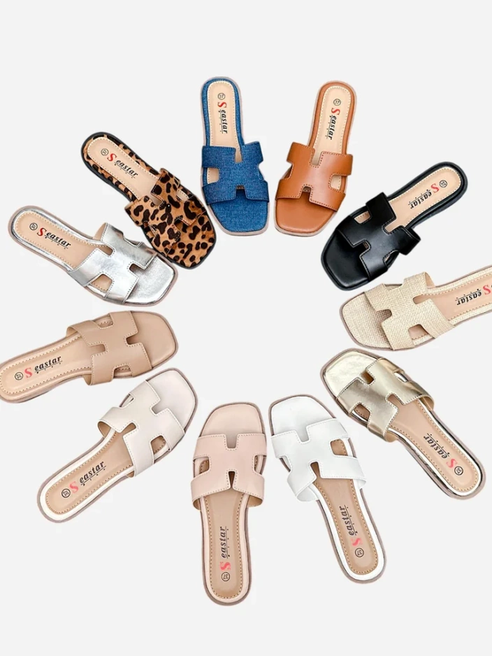 Royalfashion Женски чехли с плоска подметка Eval