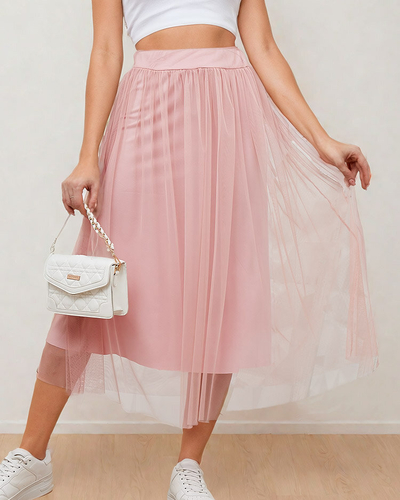 Royalfashion Дамска двупластова миди пола