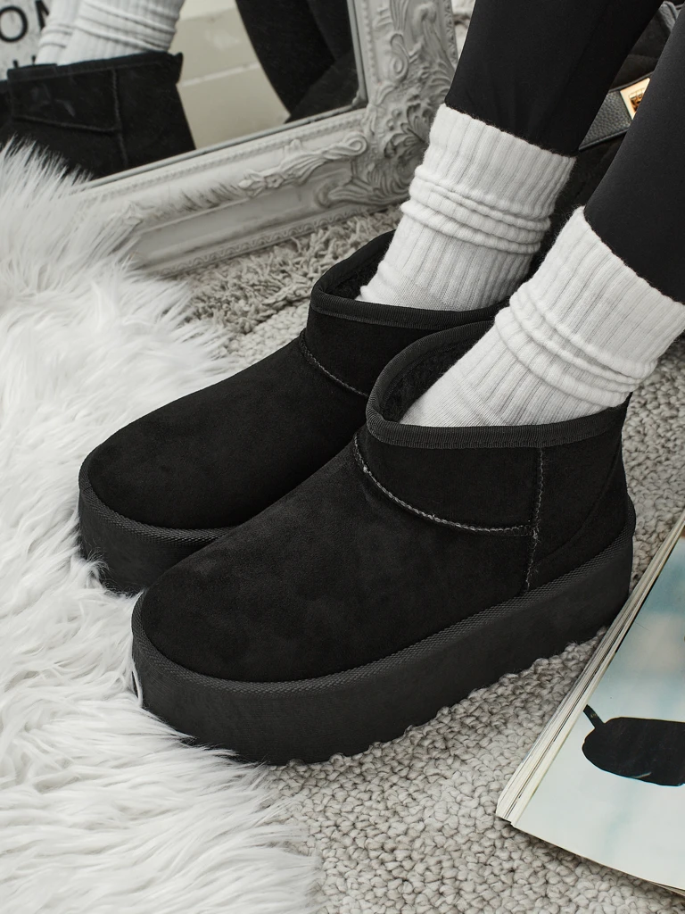 Къси дамски боти а ла сноубутс Memi