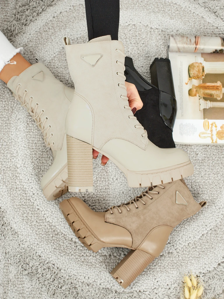 Дамски еко велурени боти на ток Event Bramble