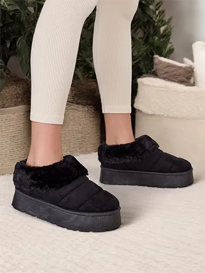 Royalfashion Къси ботуши за жени а'ля сноубутс Елиози