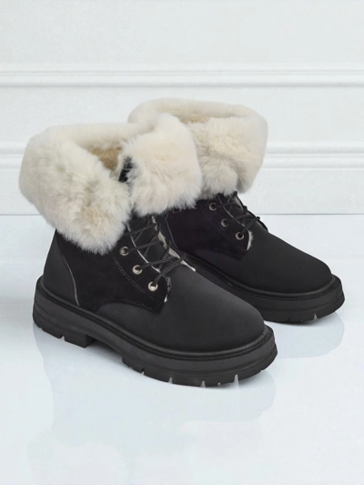 Royalfashion дамски обувки до глезена с подплата от козина Nasaha