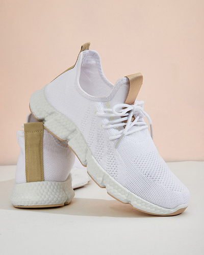 Biało- beżowe sportowe buty damskie Baym - Obuwie