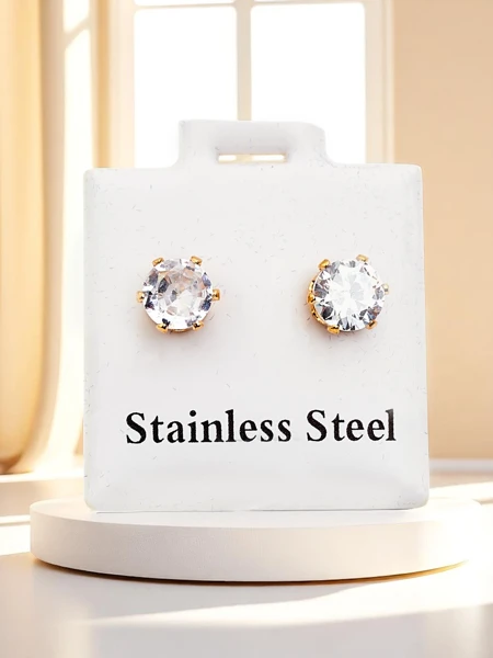 Royalfashion Дамски обеци халки с цирконий