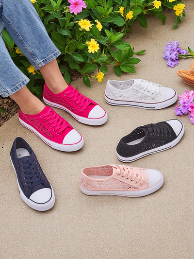 Royalfashion Women's Openwork Sneakers Niz