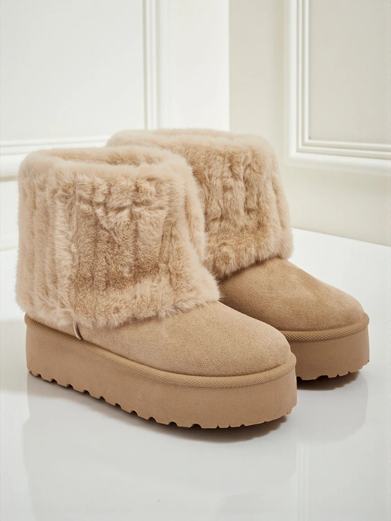 Дамски ботуши тип снегоходки с пухкава подплата Irelle