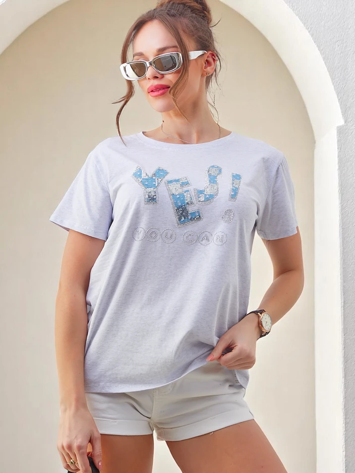 Royalfashion Женска памучна тениска Да!