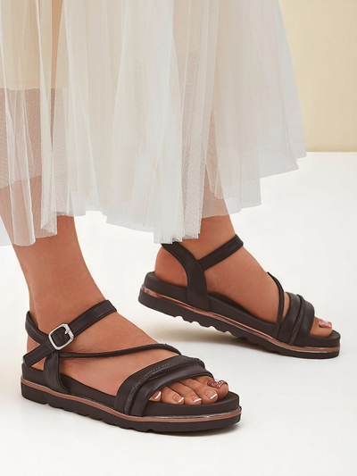 Royalfashion Дамски сандали на платформа с камъни Magnol