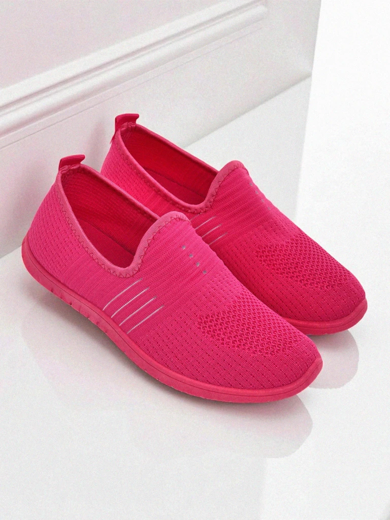 Дамски мокасини Perseida комфортна материя оранжева за пролет и лято