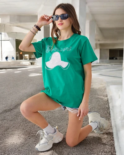 Royalfashion Жена памучна блуза с принт