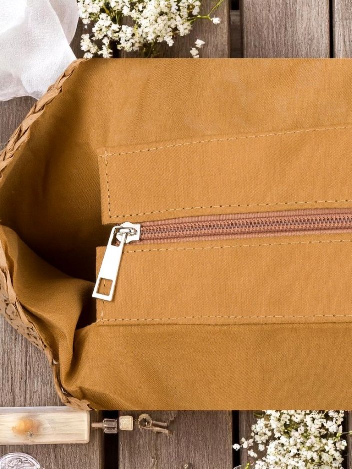 Royalfashion Сламена дамска чанта Flora Grande