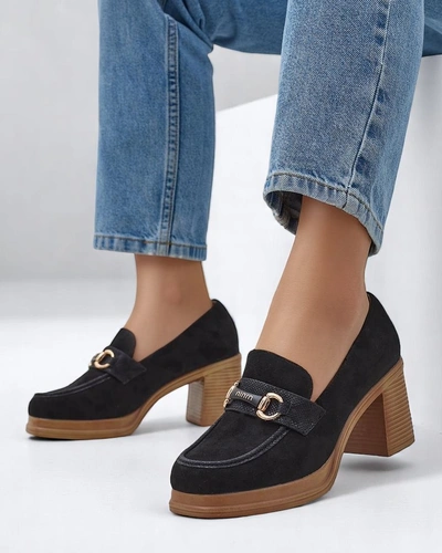 Royalfashion дамски лоуфъри с широк ток Apareus