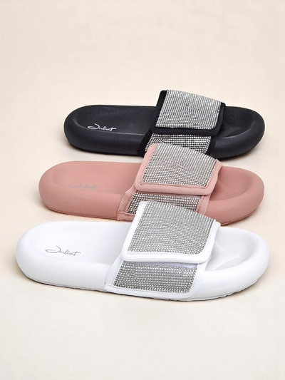 Royalfashion Дамски чехли на плоска подметка Sparkle Step