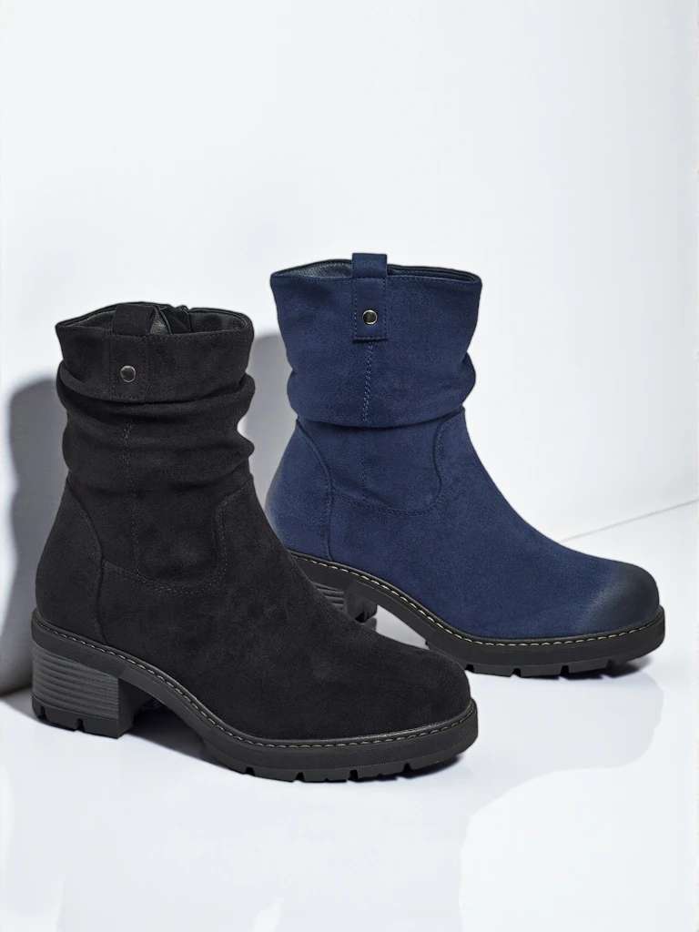 Дамски високи еко велурени боти Carmine