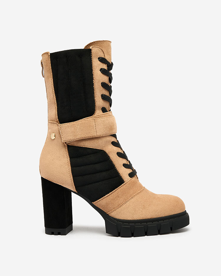 Royalfashion Светлокафяви дамски изолирани ботуши Sehhra post