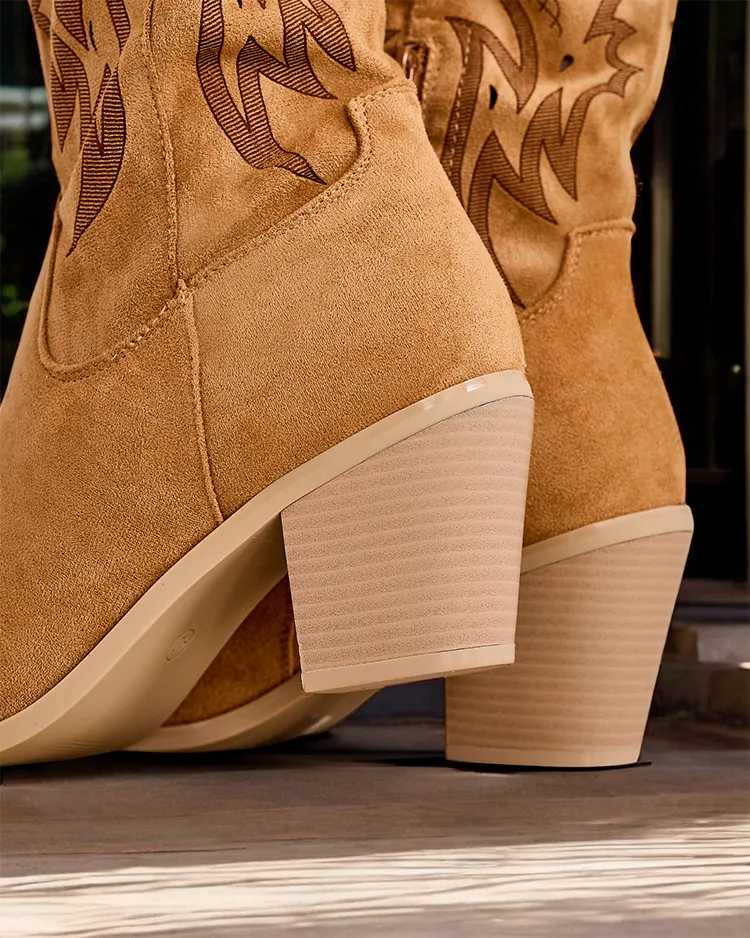 Дамски ботуши на кобойски на висок ток Роялфешън Holorro