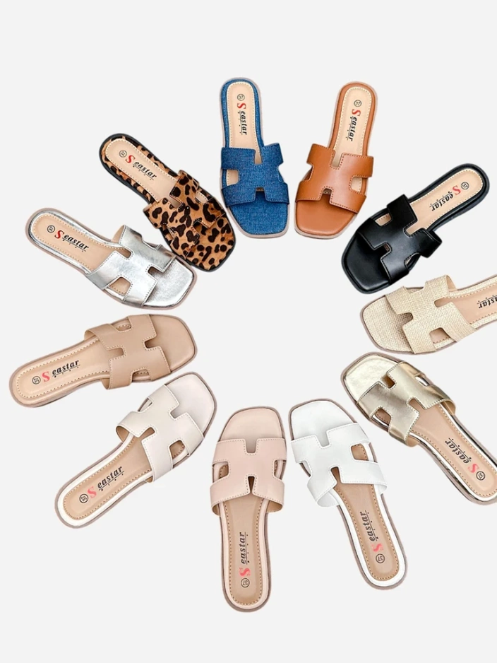 Royalfashion Женски чехли с плоска подметка Eval