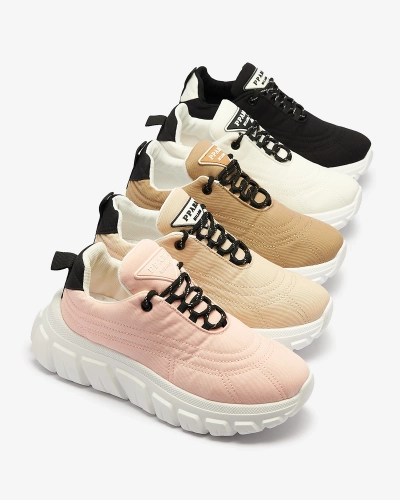 Светло розови дамски спортни обувки от плат Riotay- Footwear