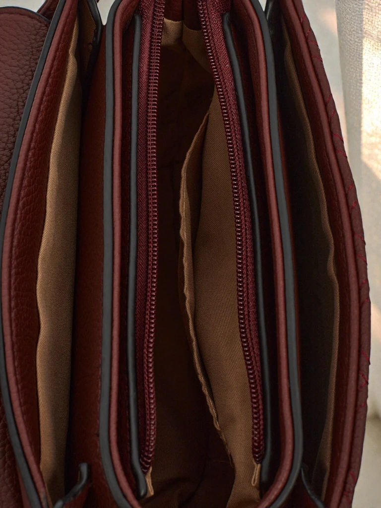 Дамска Чанта Luna Бордо Екологична Елегантна за Всеки Ден