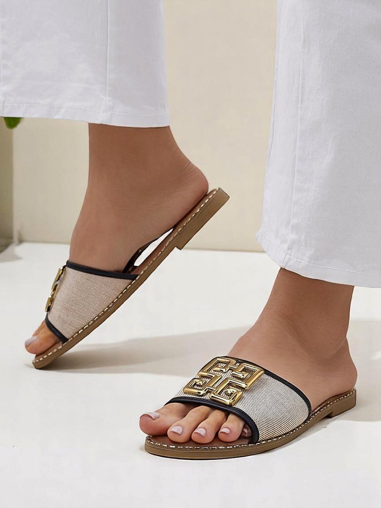 Royalfashion дамски чехли с плоска подметка Rorole