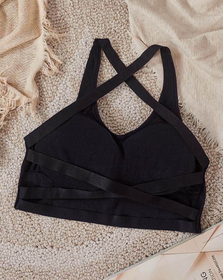 Royalfashion Дамски спортен сутиен с циркони