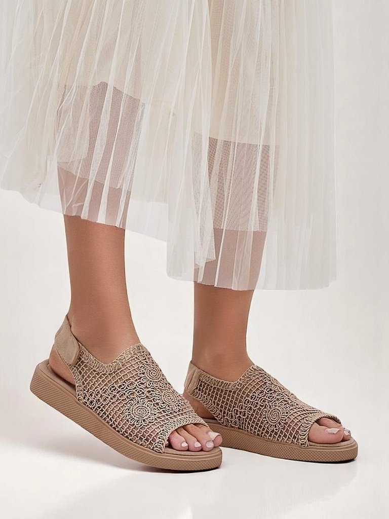 Royalfashion дамски ажурни сандали Levay с горна част