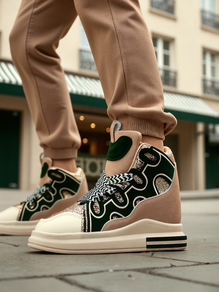 Royalfashion Високи женски спортни обувки с скрит ток Облаffi