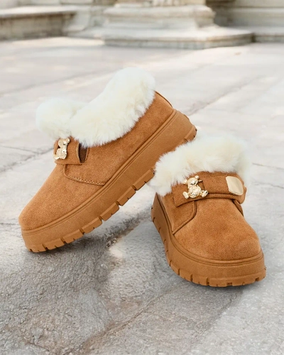Royalfashion Дамски къси ботуши a'la snow boots Dobis