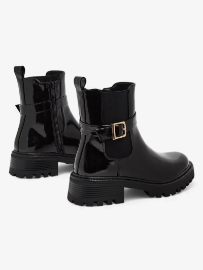 Лакирани дамски боти от еко кожа Calivi