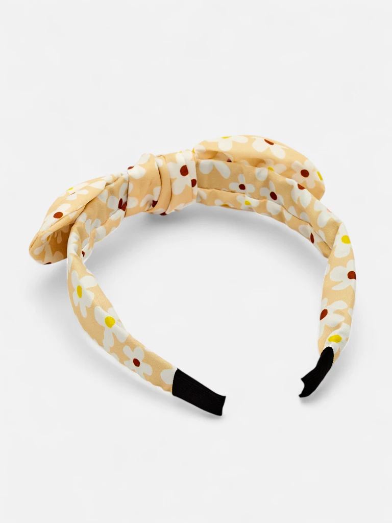 Royalfashion Лента за коса с панделка на флорален принт Florinka