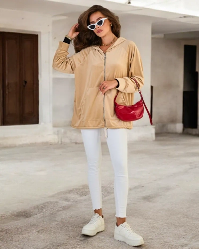 Royalfashion Дамски суитшърт с качулка без цип