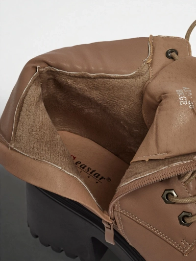 Дамски боти от еко велур на ток и платформа Tavlissa