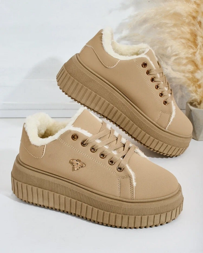 Royalfashion Затоплени дамски маратонки с кожа Noxu