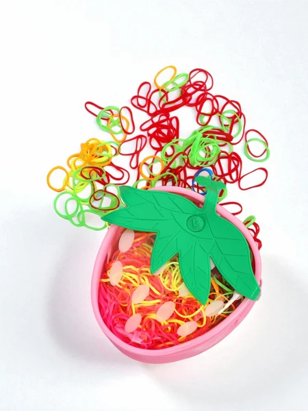 Royalfashion Многоцветни силиконови ластици за коса Ягода