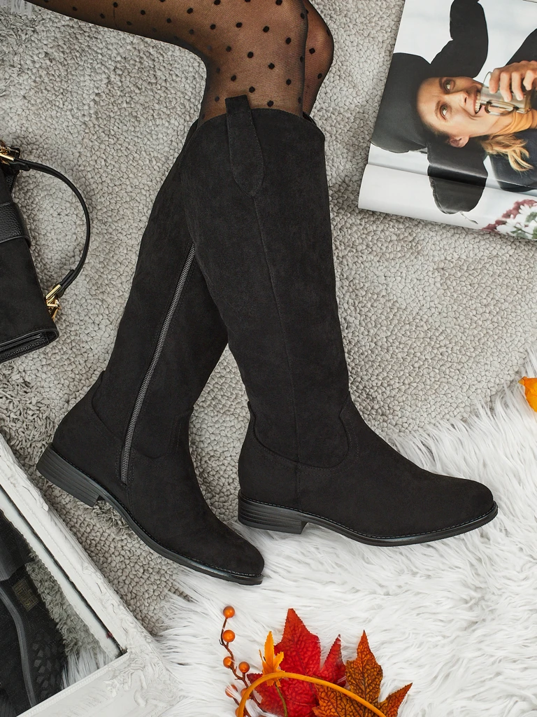 Дамски ботуши еко велур Zamerre