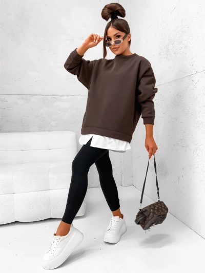 Royalfashion Памучна дамска суитшърт с detachable дъно