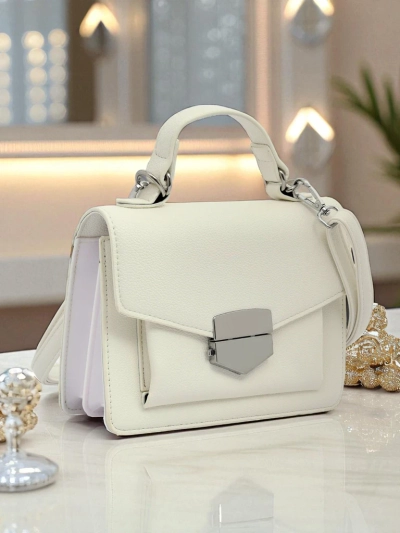 Royalfashion Дамска чанта тип плик с дръжка Amalthea Avorio