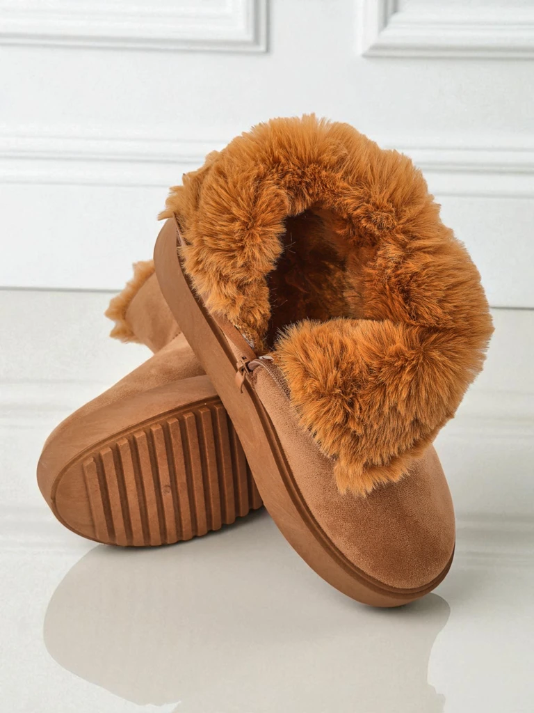 Royalfashion Къси дамски боти тип сноубутс Aurelia Classico