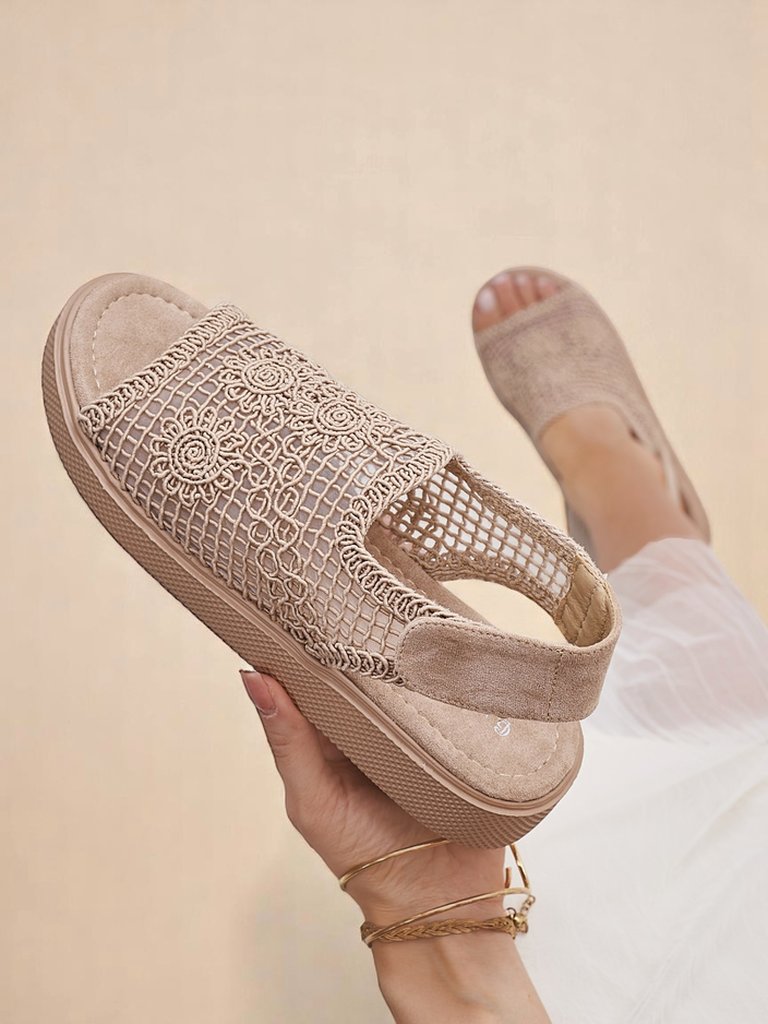 Royalfashion дамски ажурни сандали Levay с горна част