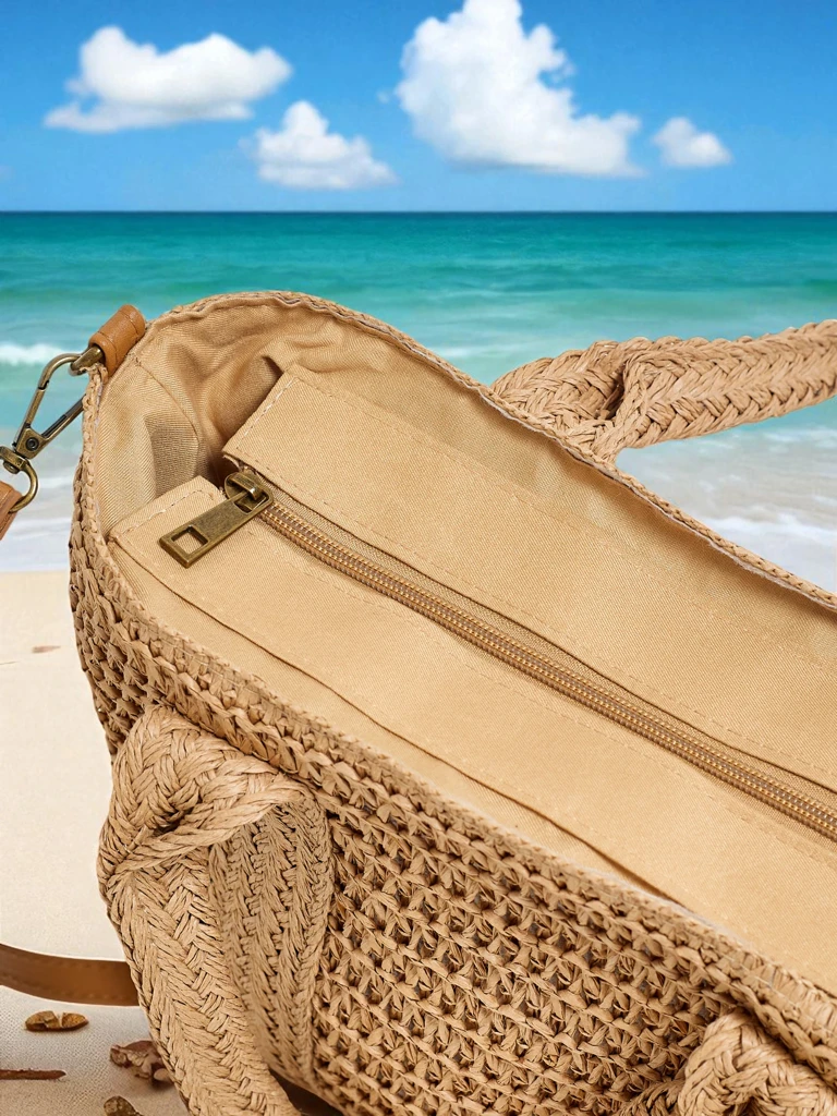 Royalfashion Голяма дамска сламена чанта Bella Paglia