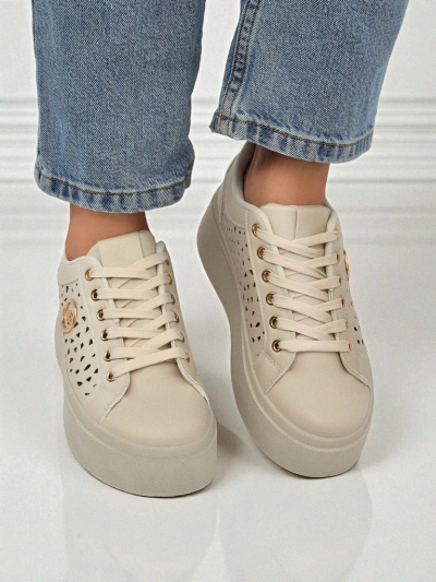 Дамски сникърси Ecru на платформа Boreas Royalfashion екологична кожа