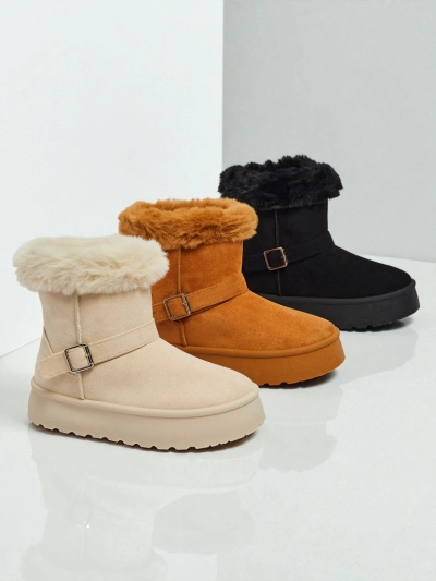 Royalfashion Къси дамски боти тип снегоходки Myrelle