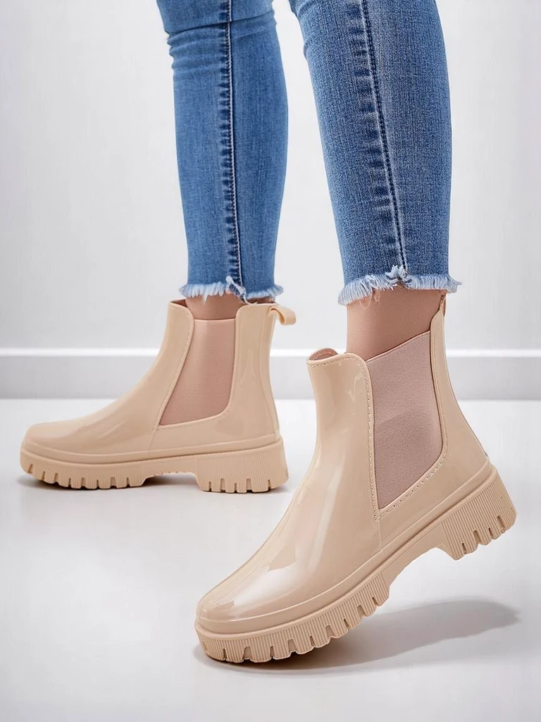 Royalfashion Лакирани дамски дъждовни обувки EriEri