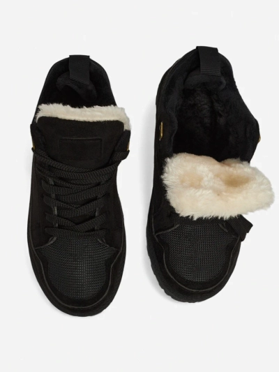 Дамски кецове Diana черни велурени удобни за зимата