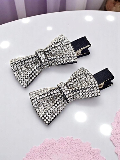 Royalfashion Комплект от 2 фиби за коса с панделки и камъчета Isadora